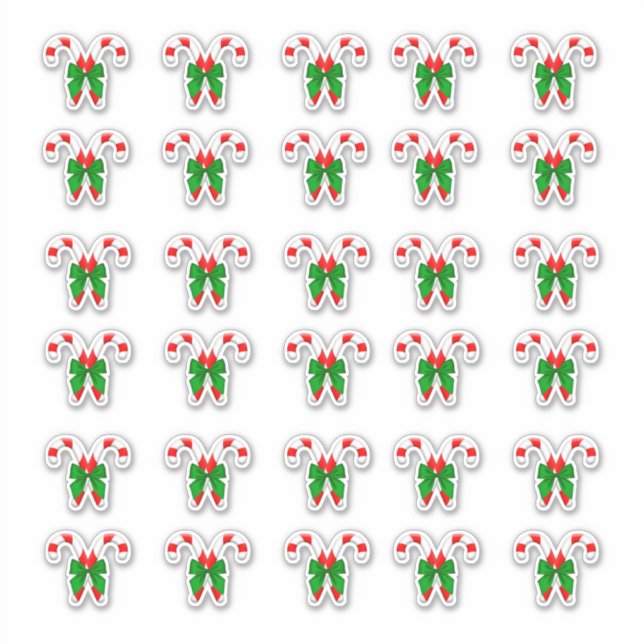 Christmas Candy Canes 30 per sheet Sticker (Front)