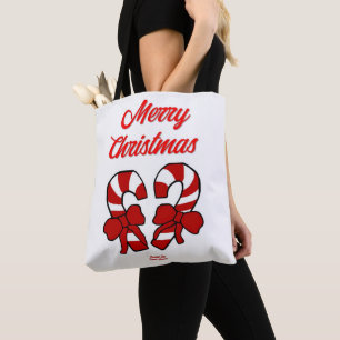 Christmas Candy Canes All-Over-Print Tote Bag