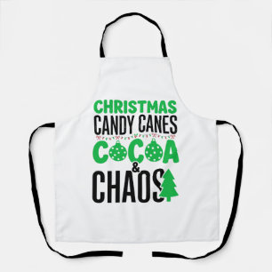 Christmas Candy Canes Cocoa Chaos Design Apron