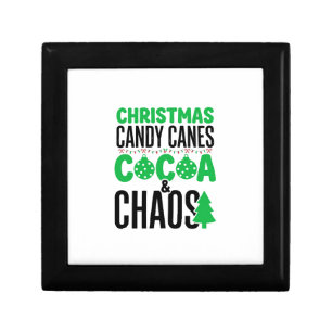 Christmas Candy Canes Cocoa Chaos Design Gift Box