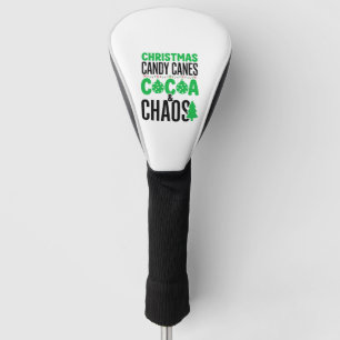 Christmas Candy Canes Cocoa Chaos Design Golf Head Cover