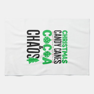 Christmas Candy Canes Cocoa Chaos Design Kitchen Towel