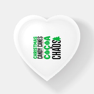 Christmas Candy Canes Cocoa Chaos Design Paperweight