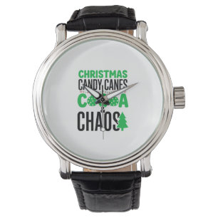 Christmas Candy Canes Cocoa Chaos Design Watch