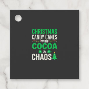 Christmas Candy Canes Cocoa Chaos Holiday Favor Tags
