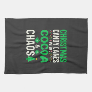 Christmas Candy Canes Cocoa Chaos Holiday Kitchen Towel