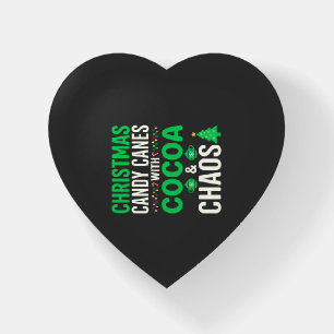 Christmas Candy Canes Cocoa Chaos Holiday Paperweight