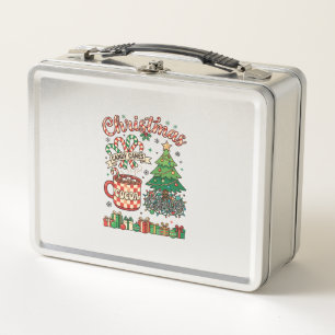 Christmas Candy Canes Cocoa Chaos Tree Mug Present Metal Lunch Box