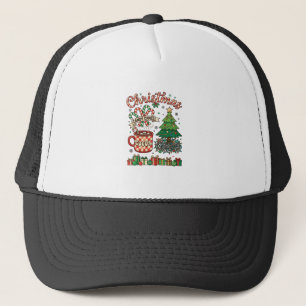 Christmas Candy Canes Cocoa Chaos Tree Mug Present Trucker Hat