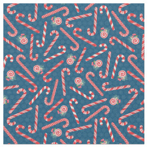 Christmas Candy Canes Fabric