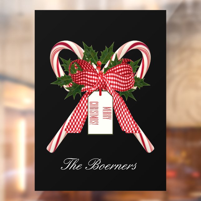 Christmas Candy Canes Front Window Door Clings  (Sheet 2)