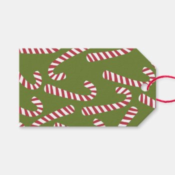 Christmas Candy Canes Gift Tag by visionsoflife at Zazzle