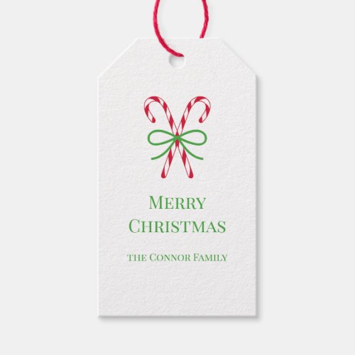 Christmas Candy Canes Gift Tag