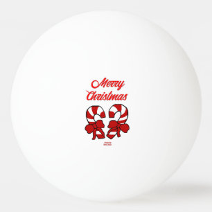 Christmas Candy Canes Ping Pong Ball