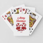 Christmas Candy Canes Playing Cards at Zazzle