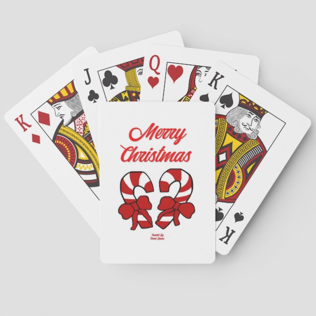 Christmas Candy Canes Playing Cards (Back)