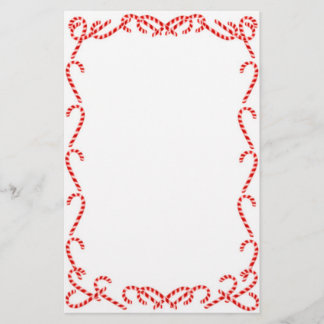 Christmas Candy Canes Stationery