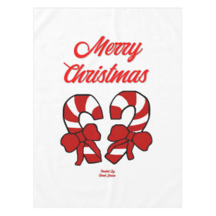 Christmas Candy Canes Tablecloth