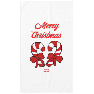 Christmas Candy Canes Tablecloth