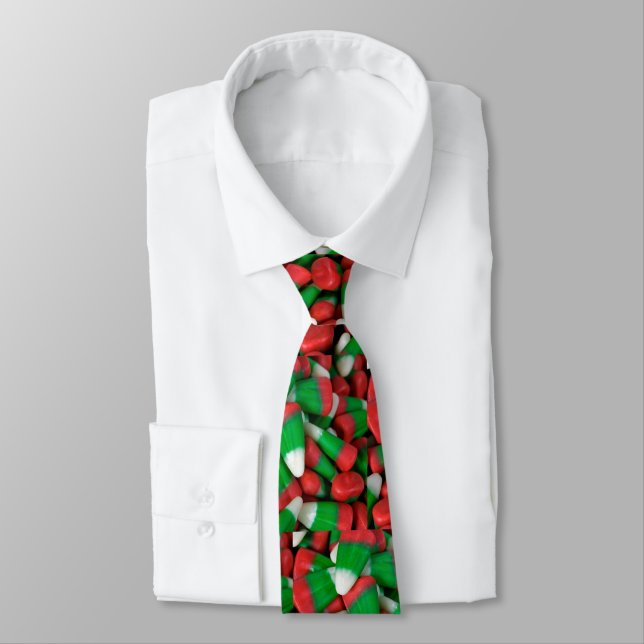 Christmas Candy Corn Neck Tie (Tied)