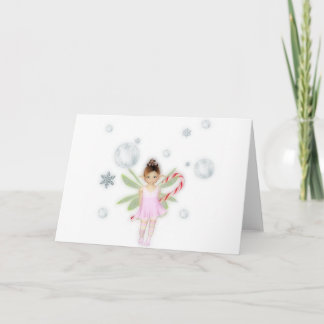 Christmas candy fairy card