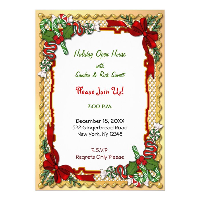 Christmas Candy Garland Invitation