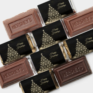Christmas Candy Golden Shiny Tree Winter Black Hershey's Miniatures