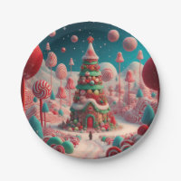 Christmas candy land A Paper Plates 