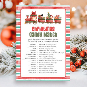 Christmas Candy Match Game Holiday Card