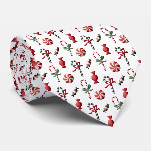 Christmas Candy Neck Tie (Rolled)