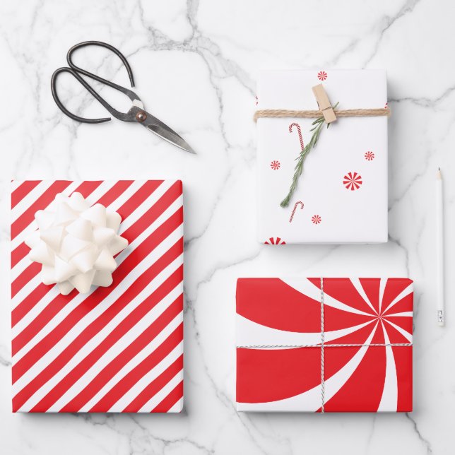 Christmas Candy Overload Wrapping Paper Sheets (Front)