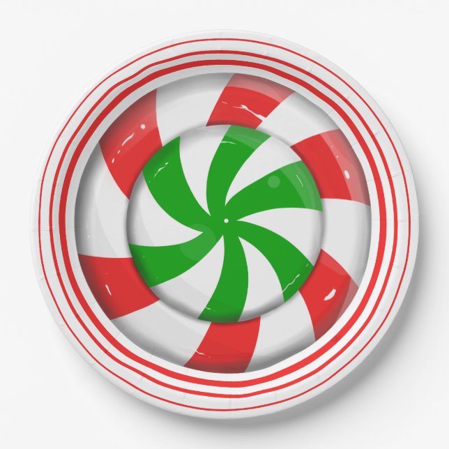 Christmas Candy Paper Plates (Front)
