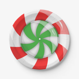 Christmas Candy Paper Plates
