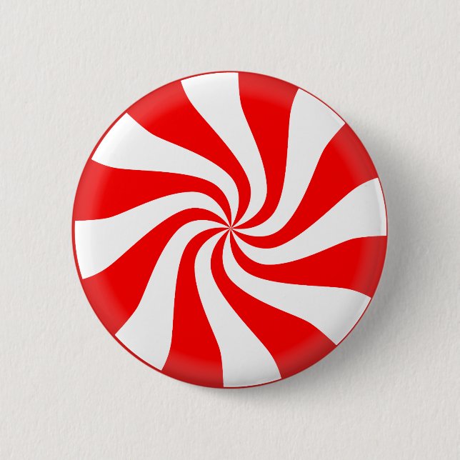 Christmas Candy Peppermint Button (Front)