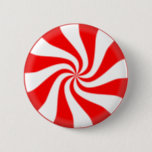 Christmas Candy Peppermint Button<br><div class="desc">Christmas candy peppermint button.The red-and-white stripes represented Christ's blood and purity. A fun idea for Christmas holiday.Add text or image to customize and personalize.</div>