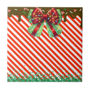 Christmas candy peppermint candys candies xmas can ceramic tile