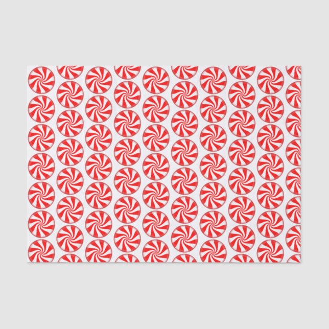 Christmas Candy Peppermint Tissue Paper (Front)