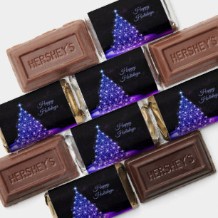 Christmas Candy Pink Blue Tree Winter Black Rustic Hershey's Miniatures