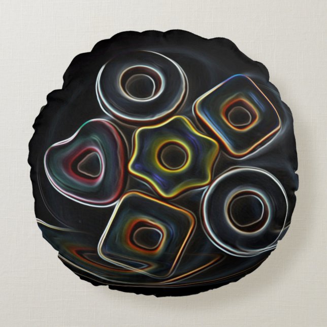 Christmas candy round pillow (Front)