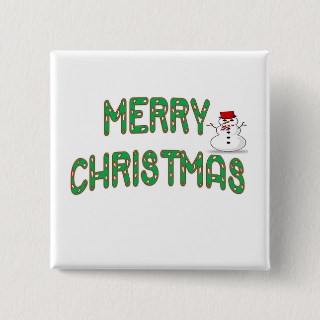 Christmas Candy Stick Button (Front)