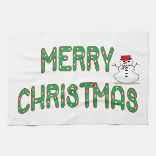 Christmas Candy Stick Kitchen Towel
