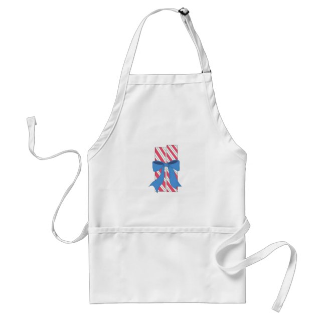 Christmas Candy Sticks Adult Apron (Front)