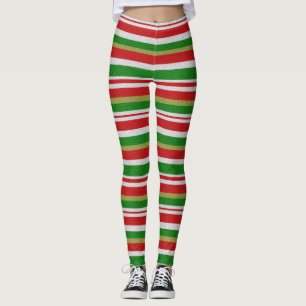 Christmas Candy Stripes Leggings