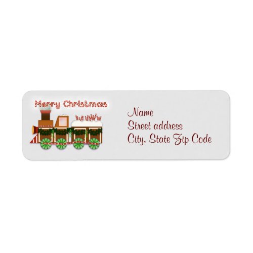 Christmas Candy Train Label