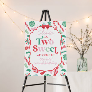 Christmas Candy two Sweet second Birthday Foam Board
