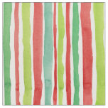 Christmas Candy Watercolor Stripe Fabric