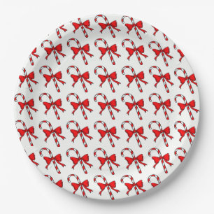 CHRISTMAS CANDYCANE PAPER PLATES