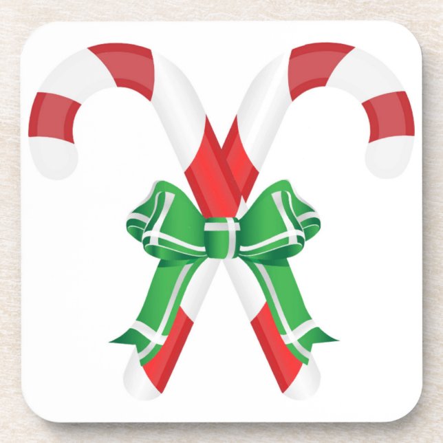 CHRISTMAS CANDYCANES BEVERAGE COASTER (Front)