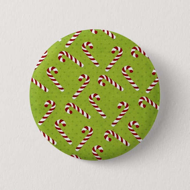 Christmas Candycanes Pinback Button (Front)