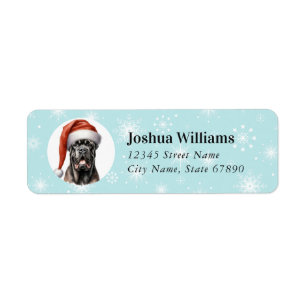 Christmas Cane Corso Return Address Labels